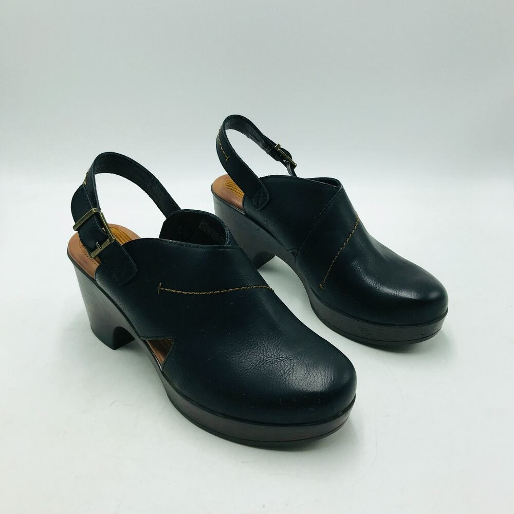BOC by Born Cecila Clogs Womens 11 Slingback Platform Black Chunky Block Heel
